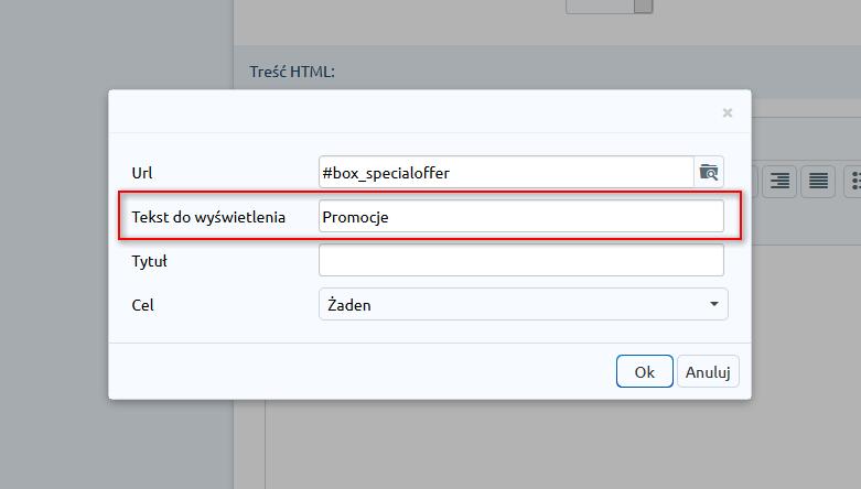 4. Po wpisaniu nowej nazwy należy zatwierdzić zmiany przyciskiem ok i zapisać moduł UWAGA 1: Do poprawnego działania zakładek konieczne jest aby w konfguracji widoku znajdowały się również moduły