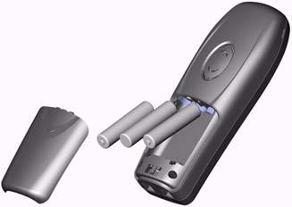 YOUR TELEPHONE Handset set-up Insert the batteries one after the other in compliance with the battery polarity, as shown on the label in the telephone set.