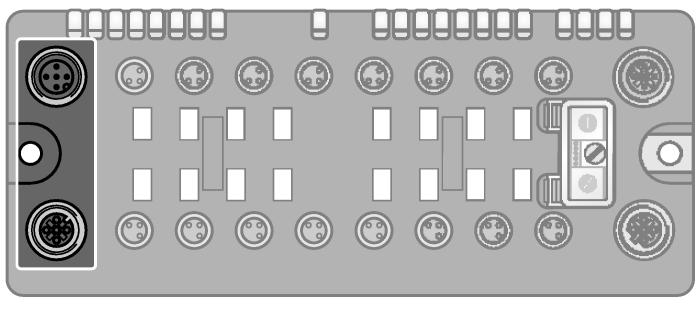 Przewód łączący (przykład): RKC 4.4T-2-RSC 4.4T nr kat. U5264 lub RKC4.