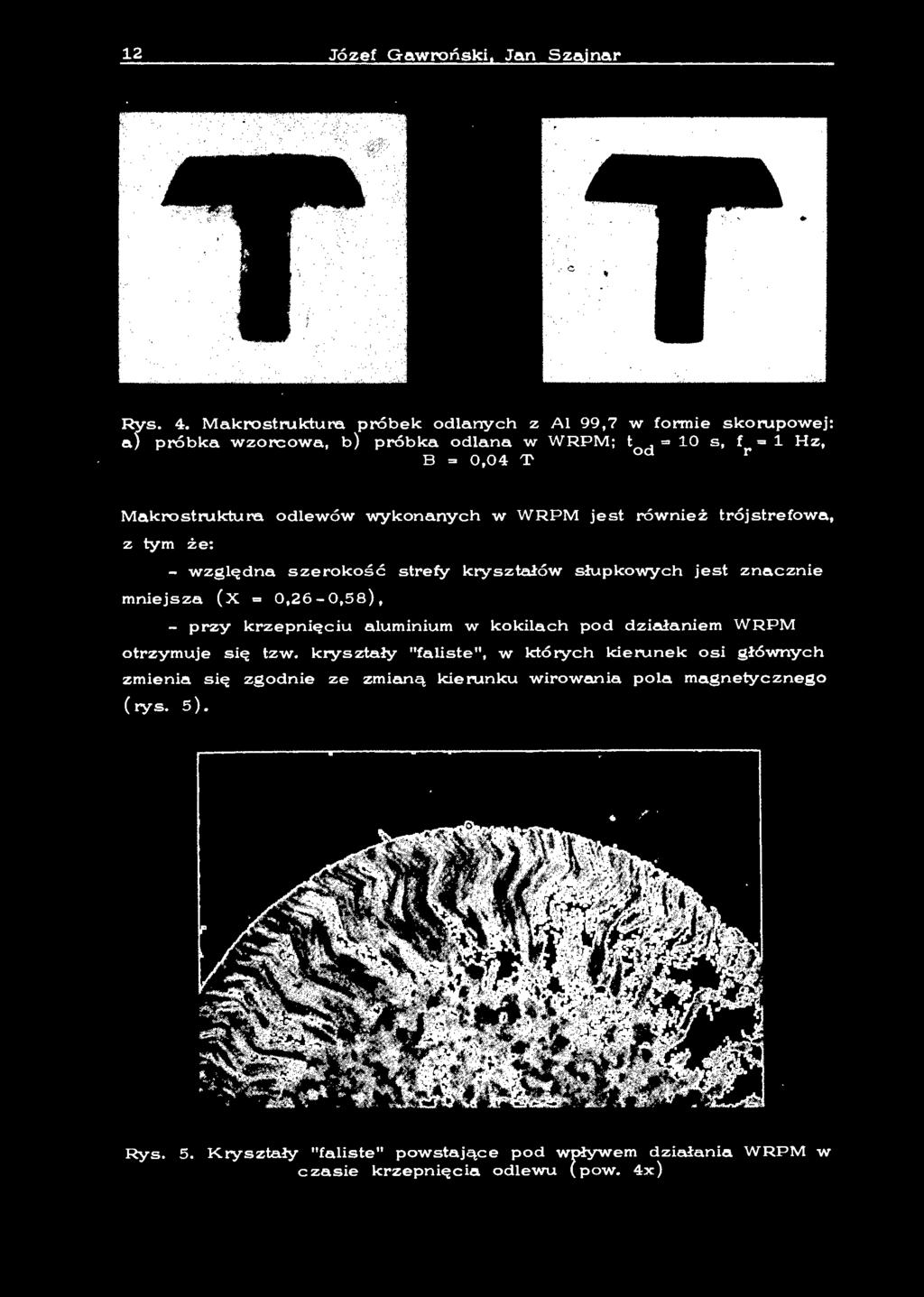 aluminium w kokilach pod działaniem WRPM otrzymuje się tzw.