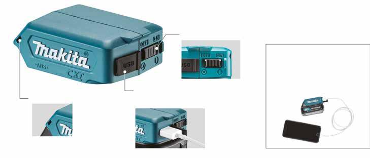 DEAADP05 ADP06 nr kat. DEAADP06 2 wyjścia USB z osłonami zapewniają prąd wyjściowy 4,2 A do ładowania telefonów, tabletów itp.