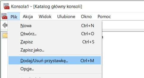wiersz uruchomienia mmc (i wcisnąć [ENTER]/[RETURN]).