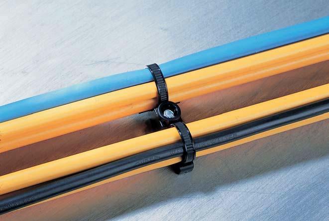 Opaska dwuczęściowa z mocowaniem do bolców napawanych, do prowadzenia równoległego T50SDSBS5 do max średnicy wiązania 31,0 mm T50ROSDSBS5 do max średnicy wiązania 45,0 mm Opaska mocująca składa się z