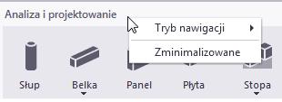 Czynność Procedura Karta Widok jest teraz niewidoczna na wstążce. Podczas przesuwania wstążki ukryte karty będą oznaczone symbolem: 3.