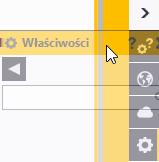 Czynność Przesuwanie okna panelu bocznego Procedura Po umieszczeniu wskaźnika myszy na górnej części okna panelu bocznego zostanie ona wyświetlona na żółto.