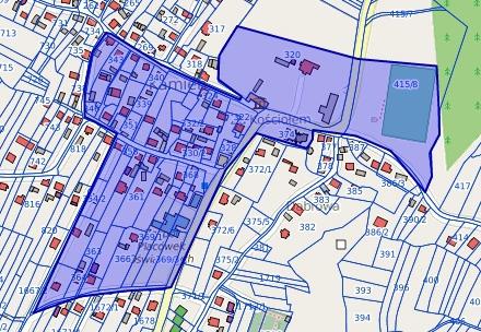 Podobszar Kamień Podobszar obejmuje centrum Kamienia.