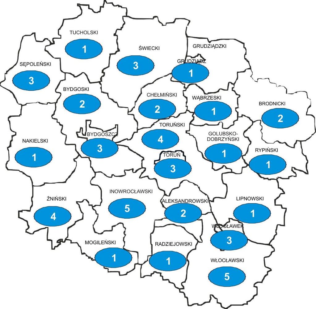 Wybrane elementy infrastruktury dla osób starszych w województwie
