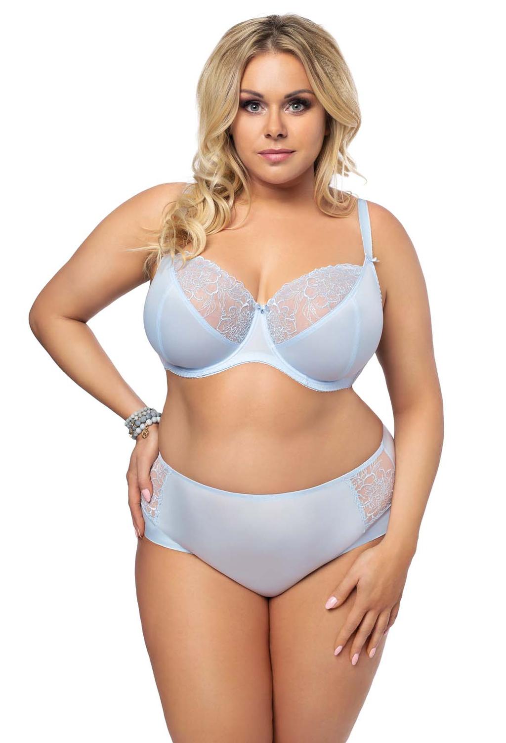 K476 Biustonosz miękki BIG / underwire soft bra BIG K477 Figi / briefs AQUA SKY D