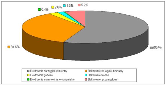 Struktura produkcji energii elektrycznej w