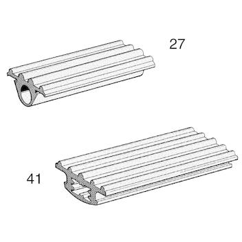 Profile gumowe do szyn montażowych SAL H Liczba żeber w profilu STD 1 4,5 4 STD 2