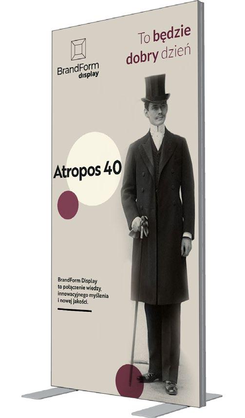Atropos 40 Delikatna i lekka rama będzie świetnym nośnikiem informacji.