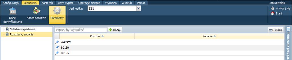 budżetowej? 6/10 Rozdział domyślny zawsze umieszczany jest na początku listy i jest wyróżniany pogrubieniem i kursywą. Rozdziału domyślnego nie można usunąć.