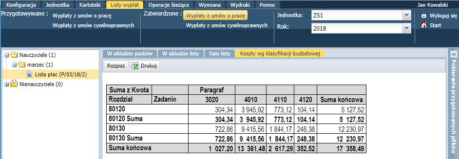 przycisk Zatwierdź. Spowoduje to automatyczne zadekretowanie listy i przeniesienie jej do widoku list zatwierdzonych.