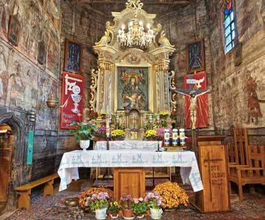 Kościół w Przydonicy, fot. K. Bańkowski Kościół w Przydonicy był pierwotnie pod wezwaniem św. Katarzyny, obecnie jest pw. Matki Bożej Różańcowej, św. Jana Kantego oraz Matki Bożej Pocieszenia.