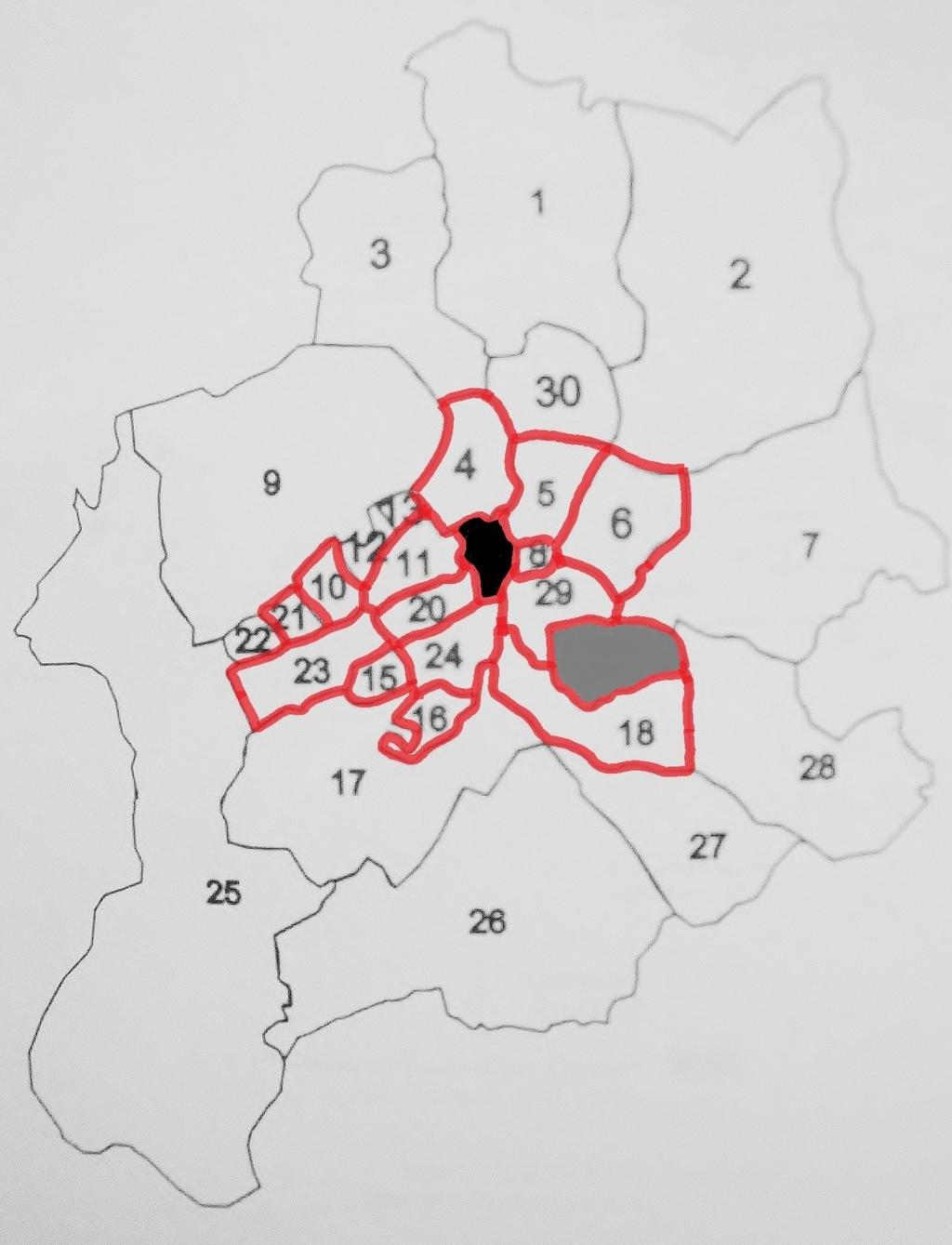 23 Aleksandrowice 15 Beskidzkie 6 Biała Krakowska 8 Biała Śródmieście 5 Biała Wschód 24 Bielsko Południe 4 Dolne Przedmieście 11 Górne