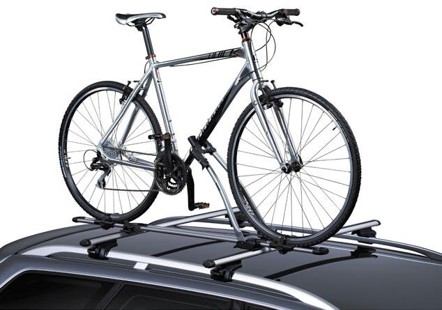 zestawie adaptery do rowków T (0 mm) Uchwyt ramy Utrzymuje rower w stabilnej, bezpiecznej pozycji.