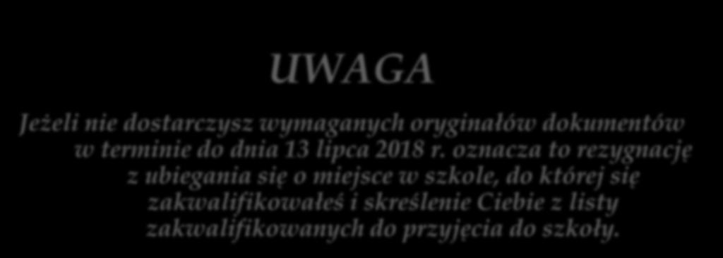 zostałeś zakwalifikowany.