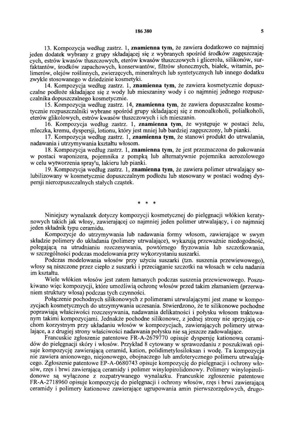 186 380 5 13. Kompozycja według zastrz.