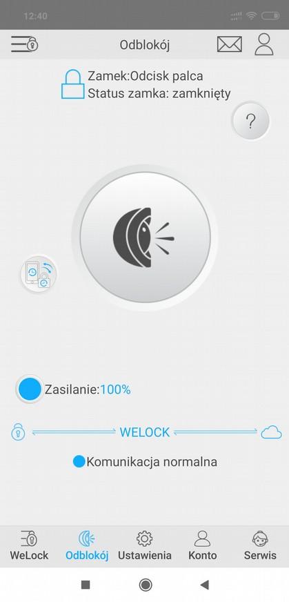 4. Okno ze sparowanymi zamkami 5. Odblokowanie Po podłączeniu kliknij, aby odblokować.