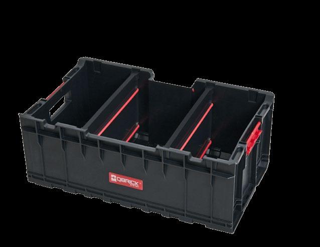 Qbrick System ONE Transport Platform Large rubber layer wheels on metal axle allow to use