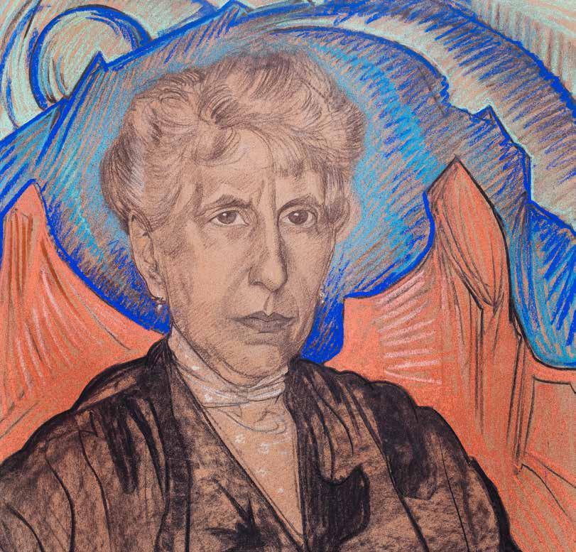 Stanisław Ignacy Witkiewicz, Portret kobiety, pastel, papier, 62,5 46,5 cm w świetle passe-partout, sygn. i dat.: Ign.