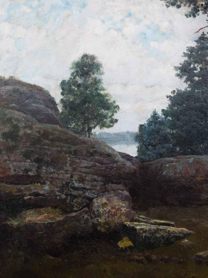 4 Józef Rapacki (1871 Warszawa 1929 Olszanka k. Skierniewic) Pejzaż, 1902 r. olej, płótno, 91 100 cm, sygn. i da
