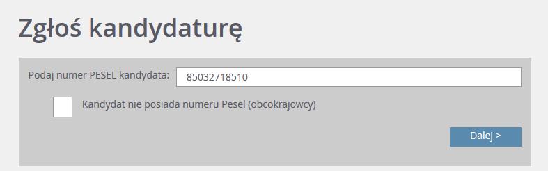 W czasie elektronicznego zgłaszania kandydatury system umożliwia uczestnictwo w elektronicznej rekrutacji także