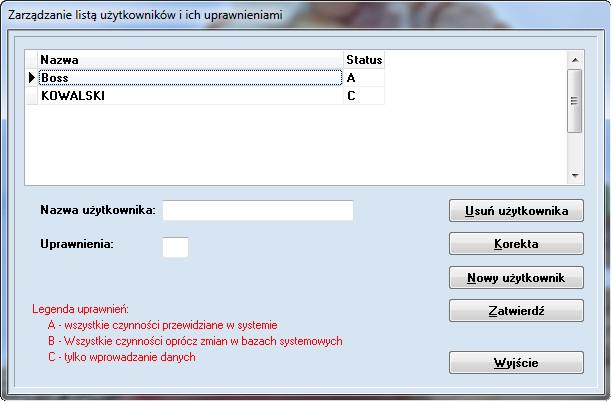 3.1.2 Opcje Zalouj się z menu łówneo oraz Plik >Zmień hasło. Niezbędne jest zaloowanie się do systemu.