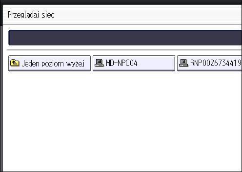 Podstawowe czynności wykonywane podczas skanowania do folderu Aby przełączać się między poziomami, naciśnij przycisk [Jeden poziom wyżej]. 4. Wybierz folder, który ma zostać zarejestrowany. 5.