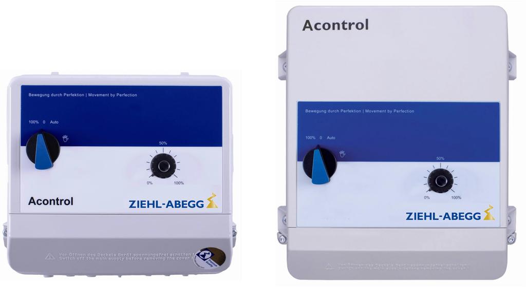Acontrol polski PXET6Q / PXET10Q Uniwersalny regulator dla wentylatorów 1-fazowych (1~) sterowanych napięciowo