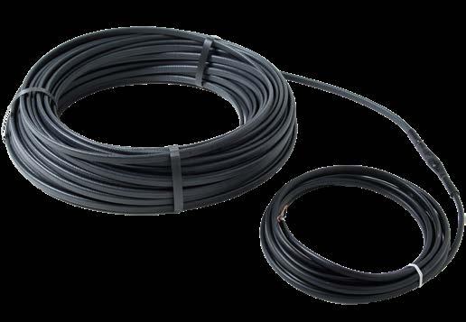 Zewnętrzny promień gięcia kabla nie może być mniejszy od 25 mm w temp. -50 C (-30 C dla DEVIpipeheat 10, -60 C dla DEVIpipeguard Industry ).