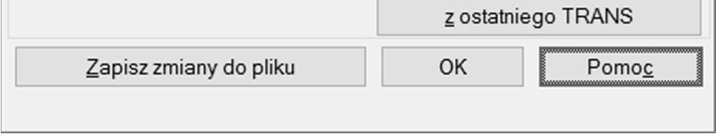 6. Dialog window of the TransK command allowing user to save newly calculated transformation coefficients Wybierając opcję Zapisz zmiany do pliku zaprezentowane współczynniki zostaną zachowane i