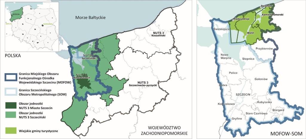 1.7. Obszar projektu Obszar MOFOW SOM Analizowany w ramach projektu LAST MILE obszar jest głównym biegunem wzrostu w regionie, kumulującym kapitał społeczny i gospodarczy.