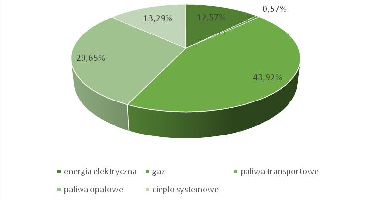 4.7 Podsumowanie części inwentaryzacyjnej Zgodnie z przeprowadzoną inwentaryzacją, emisja dwutlenku węgla w roku bazowym (rok 2005) wyniosła 45 905,05 Mg, a kluczowym czynnikiem emisji było zużycie