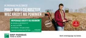 Agro Ofensywa kampania sprzedażowa (styczeń-maj) dedykowana Rolnikom oraz firmom Agro z segmentów Mikro i MSP. Promocja obejmuje produkty kredytowe oraz leasingowe.