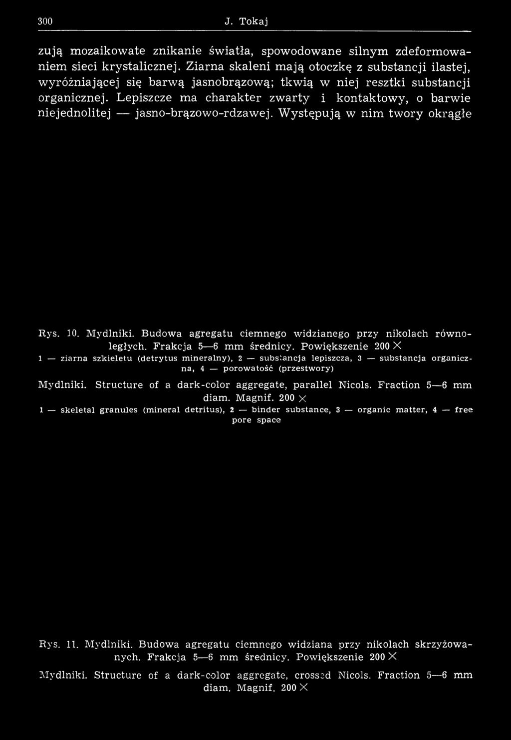 300 J. Tokaj żują mozaikowate znikanie światła, spowodowane silnym zdeformowaniem sieci krystalicznej.