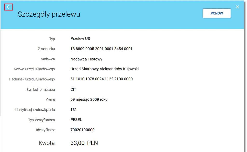 Page3 3. NAWIGACJA WSTECZ Przycisk nawigacyjny ([Wstecz]) znajdujący się w nagłówku widoku zawartości miniaplikacji służy do powrotu do widoku, z którego otwarty został widok bieżący. Np.