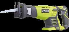 #RyobiToolsEU System ONE+ Obróbka drewna R18RS7-0 Bezszczotkowa pilarka szablasta NOWOŚĆ Wydajny silnik bezszczotkowy zapewnia wiodącą w branży 30 mm długość skoku idealną do łatwego cięcia szerokiej