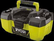 #RyobiToolsEU System ONE+ Sprzątanie R18PV-0 Odkurzacz warsztatowy NOWOŚĆ Przepływ powietrza do 1400 l/min zapewnia silne ssanie, które pomaga w czyszczeniu warsztatu Uniwersalny adapter do odsysania