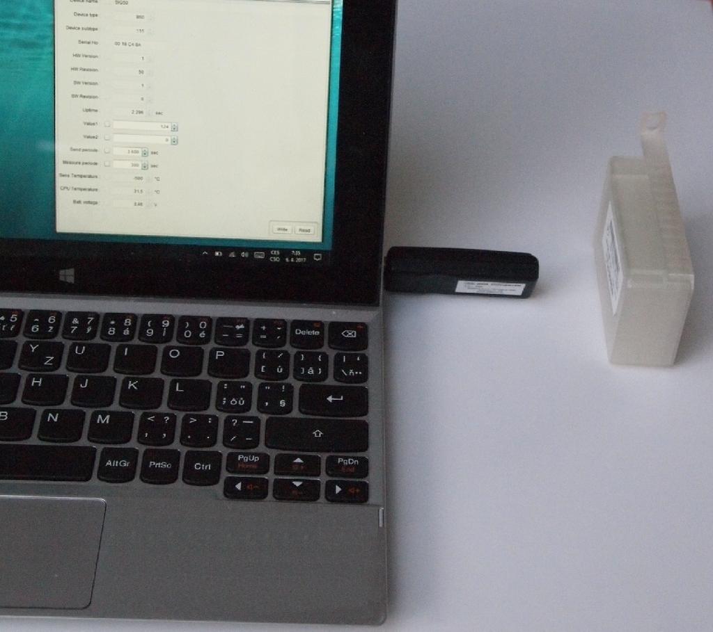 Obr. 7: Konfigurace modulu přes optický převodník - README.TXT - textový soubor readme - SetupJSerial.msi - instalátor ovladače pro podporu sériových portů pro Java - ugw3.