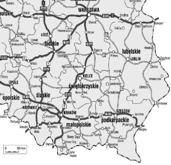 Algorytm genetyczny do rozwiązywania problemu komiwojażera Problem komiwojażera dla 20 miast w pd-wsch Polsce.