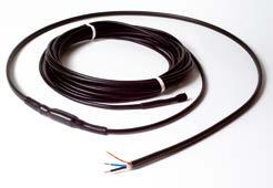 Kable grzejne Kable grzejne DEVIsnow 30T/230 V, DEVIsnow 30T/400 V LAT Produkt Montaż Podłoga Nawierzchnia Jednostronnie zasilane kable grzejne z ekranem ochronnym o zwiększonej odporności na
