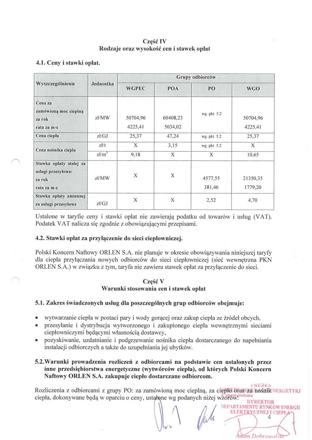 Dziennik Urzędowy Województwa Mazowieckiego 6 Poz. 6342 4.1. Ceny i stawki opłat.