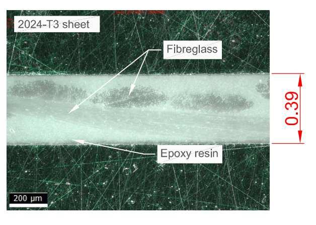 Dimensions of sheet specimens with cutting direction for shear tests ( and peel tests ( Rys. 3.