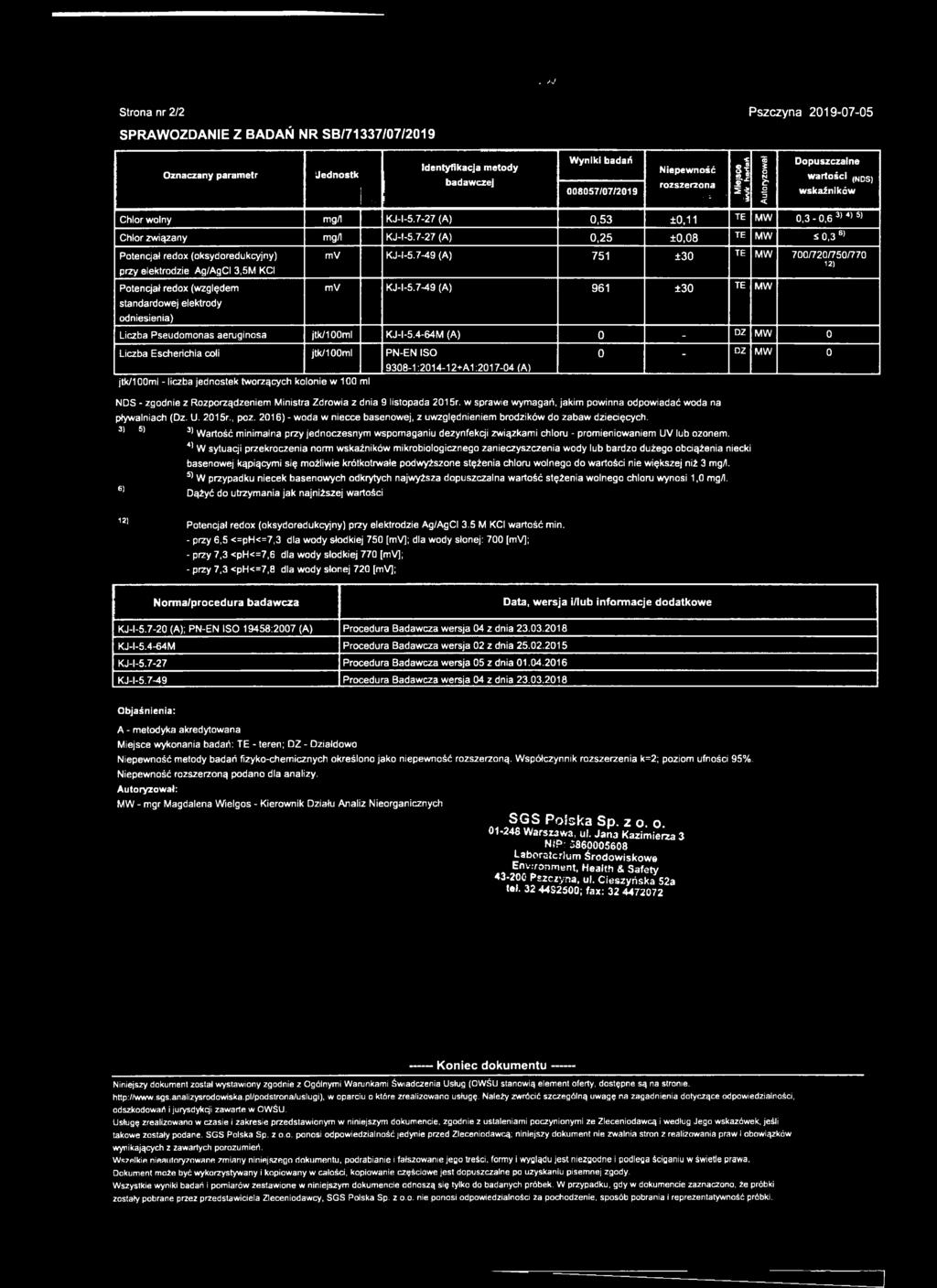 7-27 (A) 0,25 ±0,08 TE MW S 0,3 B) Potencjał redox (oksydoredukcyjny) przy elektrodzie Ag/AgCI 3,5M KCI Potencja) redox (względem standardowej elektrody odniesienia) mv KJ-l-5.