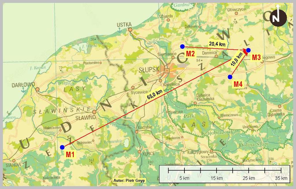 Rys. 20. Wariant 2 obliczenia dla lokalizacji masztu pomiarowego M2. Rys. 21.
