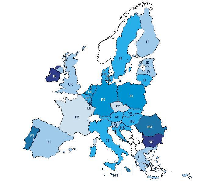PARLAMETR 2017: CZŁONKOSTWO, WIZERUNEK I ROLA 27 Przoduje tu Irlandia, gdzie większość respondentów (54 proc.) ma pozytywne zdanie o Parlamencie.