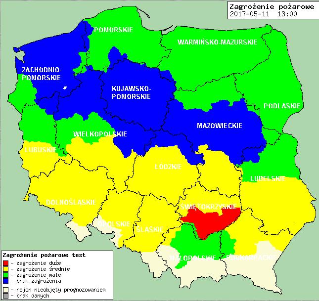 Zagrożenie pożarowe lasów