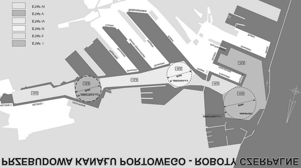 Efekty inwestycji Portu Gdynia w latach 2007 2015 401 obszarze portu oraz wyburzono niektóre obiekty. Prace w I fazie objê³y przebudowê ul.
