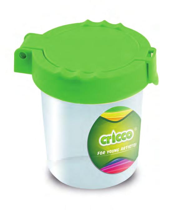 Kubek do malowania z blokadą wylania Non-spill washing painting cup CR362 plastikowy kubek na wodę o pojemności 150 ml blokada wylania chroni przed wylaniem się wody w przypadku potrącenia kubeczka